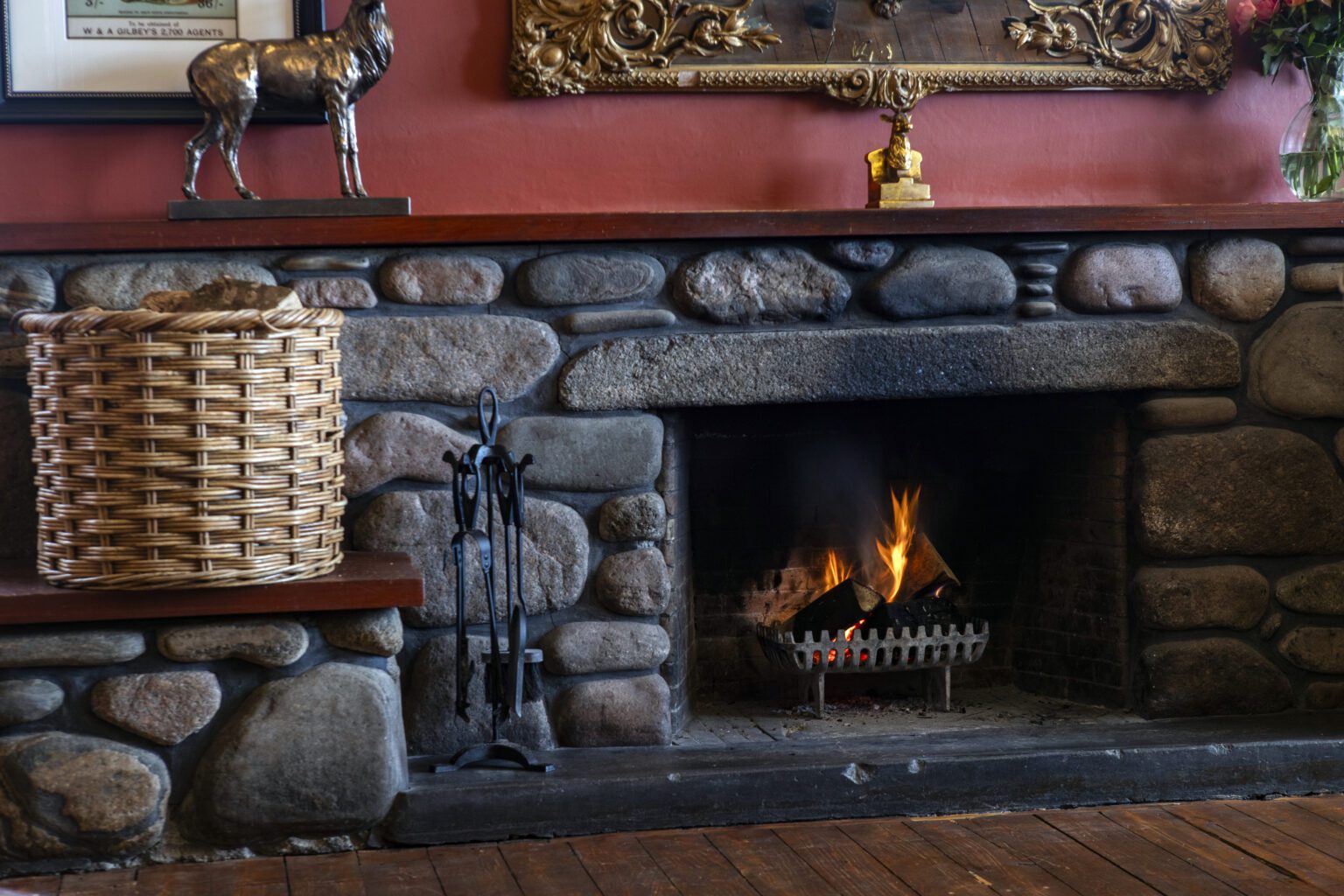 Cozy Fireplace at The Boat Country Inn